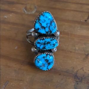 vintage sterling silver turquoise ring